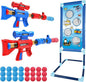 YEEBAY Shooting Game Toy for Age 6, 7, 8,9,10+ Years Old Kids, Boys - 2pk Air Guns & Shooting Target & 24 Foam Balls - Ideal Gift - Compatible with Toy Guns