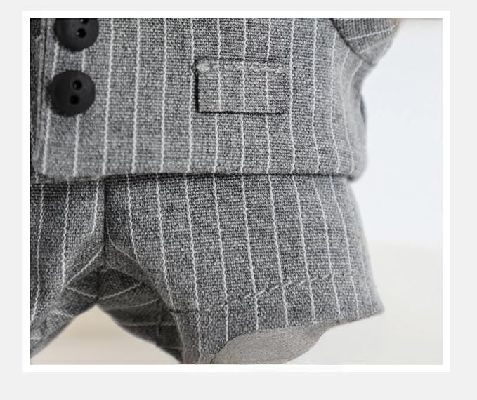 Four-Piece Suit for Doll 17cm/6.7in, Doll Clothes Set ,Soft Premium Fabric Dress Up Accessories Suit (Black Suit Set)