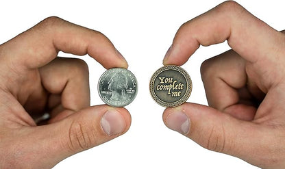 Bulk Set of 3 Romantic Love Expression Coins, You Complete Me, I am Better Because of You, Anniversary Pocket Tokens for Date Night, Love Gift for Men & Women, from Him or Her