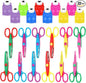 22 Pcs Craft Hole Punch and Creative Scissors Set, Including 12 Craft Pattern Scissors Decorative Edge Scrapbooking Edging, 10 Paper Punch for School Kids Adults Crafting