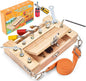 Montessori Screwdriver Board -Lock and Key Toy Set for Kids, Storage Wooden Tools Preschool Toys for 3 4 5 +Year Old, Fine Motor Skills Toys