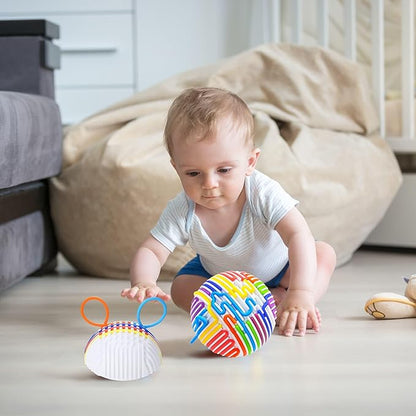 PINU Sensory Fidget Board Ball Toy - Activity Board with 24 Strings - Educational