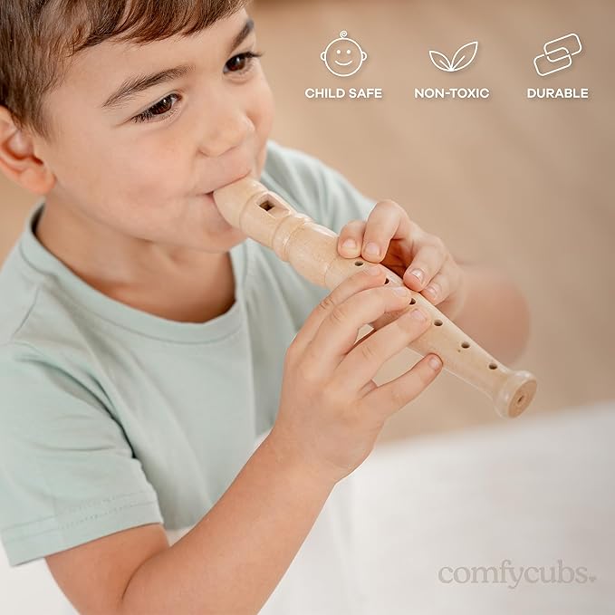 Comfy Cubs 4-Piece Kids Musical Instruments Set - Safe Non-Toxic Montessori Toys for Toddlers - Music Toys for Family Bonding - Designed in The US Toddler Instruments for 3 Year Old and Above