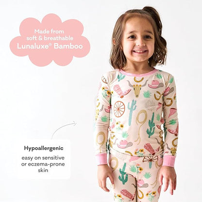 Little Sleepies Two-Piece Pajama Set for Boys & Girls, Soft Viscose from Bamboo Toddler Pajamas for Kids, Family Matching PJs
