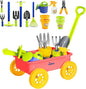 Dimple Garden Wagon & Tools Toy Set Premium 15 Pcs Kids Gardening Tools & Wagon Toy Set - Sturdy & Durable - Top Yd, Beach, Sand, Garden Play Set - Great for Kids & Toddlers