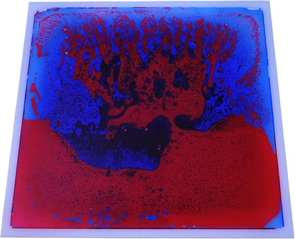 Art3d 1-Pack Liquid Dance Floor Colorful Home Decor Tile, 11.8" x 11.8" Blue-Red