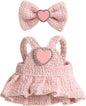 Premium Doll Clothes for Labubu - Luxury Chic Style Set for 17cm Dolls, Doll Outfit for Display, Collectors, Gift - Cute Miniature Fashion Accessories - Pink Heart (No Dolls)