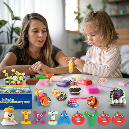 Air Dry Clay, Modelling Clay for Kids, 50 Colors DIY Molding Magic Clay for with Tools, Soft & Non-Sticky, Toys Gifts for Age 3 4 5 6 7 8+ Years Old Boys Girls Kids