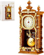 Retro Pendulum Clock Building Block Set,A Toy with Real Clock Function and Linked Mechanical Pendulum,Better Gift for Adults Teens Kids