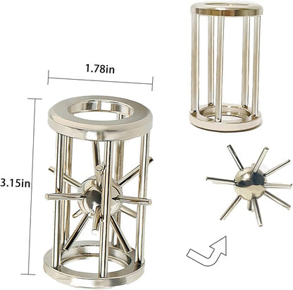 Metal Brain Teasers Puzzles for Kids and Adults 3D Unlock Interlocking Puzzles IQ Logic Test Disentanglement Educational Toy for Kids Adults