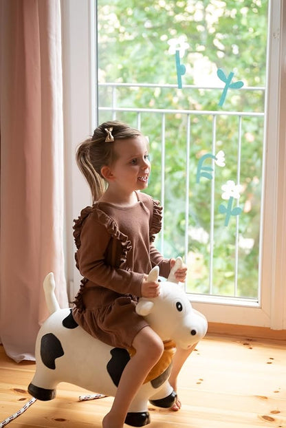 Kindsgut Bouncy Animal Hopper Cow for Children, Designed in Germany, Playful and Modern Colors, air Pump Included, Indoors and Outdoors