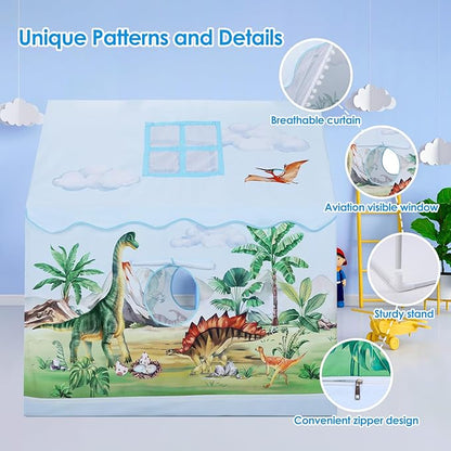 Kids Tent Toddler Playhouse for Boys Girls,Large and Foldable Kids Playtents with Windows,Portable and Lightweight Play Tent Indoor&Outdoor Gift for Children