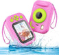 Kids Camera Waterproof IP68, 1080P HD Underwater Camera for Kids Ages 3-12 with Toy-Grade ABS Plastic, Kids Digital Camera for Children Outdoor Swimming Snorkeling Birthday Gift, Rose Red
