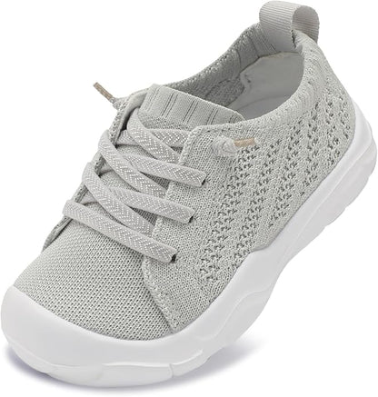 JIASUQI Toddler Shoes for Boys Girls Slip on Sneakers Wide Toe Walking Shoes Toddler Sock Shoes