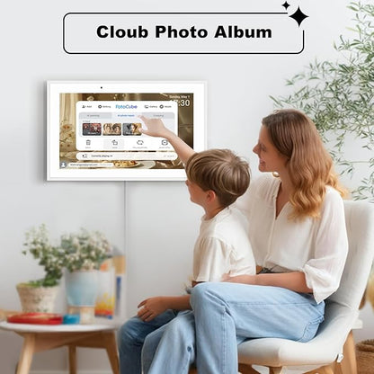 Digital Calendar, 15.6 Inch Wall Planner Electronic Calendar&Chore Chart, Smart Touchscreen Interactive Display for Family Schedules – Wall Mount Included, Great for Organizing Your 2025-2026 White