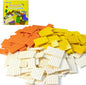 130 Pieces Classic Building Plate, 3 Color with 11 Size Building Plate Base Plate, Compatible with Lego Parts and Pieces, for Most Brands (White, Yellow, Orange)