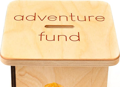 Wooden Piggy Bank for Kids and Adults, Personalized Gift Handmade in USA by BloomOwl, Custom Piggy Bank, Personalized Banks for Kids, Gifts for Baby Boys and Girls (Safari)