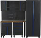 Strongway Steel Garage Storage System with Drawers, Pegboard, Shelves, Tabletop, 2 Rolling Cabinets, 81.5in. x 75.7in.