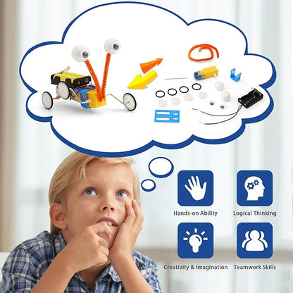 4 Set Bulk Robot Kits for Kids 6-8 8-12, STEM Crafts Robotics Science Projects STEM Toys for Boys Girls, Electronics Building Craft Kit Classroom Activities 1st 2nd 3rd Grade 6 7 8 9 10 11 12 Year Old