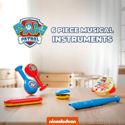 Lollipop Little Tikes Musical Instruments Set - Flute, Maracas, Harmonica, Tambourine for Toddlers, Educational Musical Toys Toys for Kids 24 Months+ (Paw Patrol red)