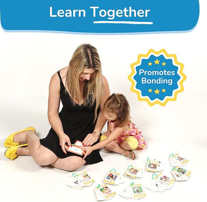 TOYVENTIVE First 250 Thick Toddler Flash Cards, 1 2 3 4 Year Old Letter, Number, Color, Animal, Baby Flash Cards Activities, Montessori Toys for Toddlers and Preschool, Toddler Learning Cards