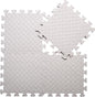 Coolcandy EVA Foam Play Mat, 16 Tiles Colorful Baby Play Mat, Square Kids Playmat with Solid Colored, 0.4" Thickened Interlocking Foam Floor Tiles, Puzzle Play Mat for Baby Crawling, Playing (White)