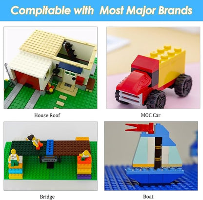 130 Pieces Classic Building Plate, Mixed Color with 11 Size Building Base Plate, Compatible with Lego Parts and Pieces, for Most Brands