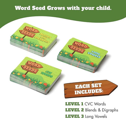 Word Seeds - Phonics Games for Kids Ages 4-8, Kindergarten Learning Activities, Learn to Read Game, Kindergarten Games for Classroom, CVC Games