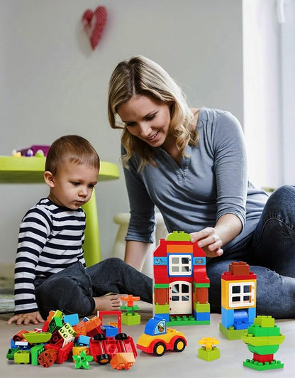EP EXERCISE N PLAY Large Building Blocks Set Classic Big Size Bricks STEM Educational Toys for Toddlers 1-3 Years Compatible with Major Blocks, Ideal Gift for Pre-School Boy Girl Ages 3+