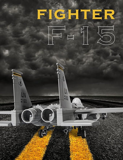 SEMKY Military F-15 Eagle Fighter Jet Air Force Building Block Set (262 Pieces) -Building for Military Fans and Kid