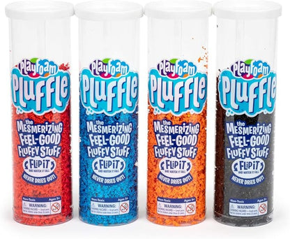 Educational Insights Pluffle 4-Pack - Sensory Bin Foam Set, No Mess Alternative to Sand Toys & Slime for Toddlers at Home or in The Classroom, Fun Sensory Table Filler, Gift for Kids Ages 3+