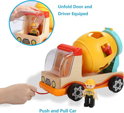 TOP BRIGHT Wooden Shape Sorter Toys for Toddlers Learning Sort and Match for 2 Year Old