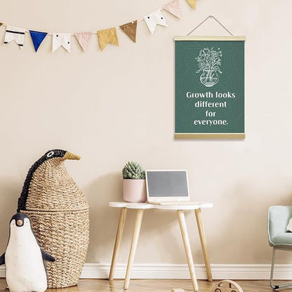 Mental Health Poster Hanger Frame, Positive Affirmations Canvas Wall Decor(12×16"), Wall Art For Classroom School Homeschool Counseling Therapy Office -31