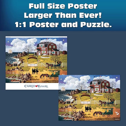 Buffalo Games - Sapphire Select - Charles Wysocki - Formulating The Plan - 1000 Piece Jigsaw Puzzle – Challenging & Fun – Blue Core Puzzle Board – Giftable Display Box - Full Size Poster Included