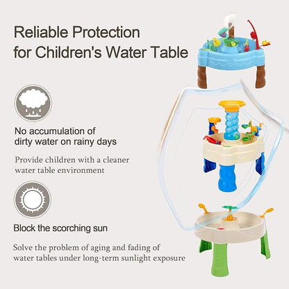 Kids Water Table Cover Fit Little Tikes Fish 'n Splash Water Table, Waterproof Dust Proof Outdoor Toys -Cover only,34"Dx20"H (Bear)