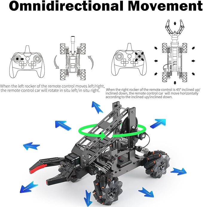VANLINNY Robotic Arm Kit, Science Kits for Kids Age 8-12, 2-in-1 Stem Toys for Boys Girls -Robot Arm for Kids 12-16, Education Projects Set Gifts for 8+ Years Old Teens, Building Experiment Robotics