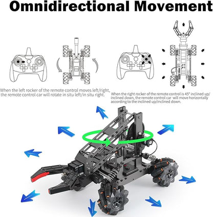 VANLINNY Robotic Arm Kit, Science Kits for Kids Age 8-12, 2-in-1 Stem Toys for Boys Girls -Robot Arm for Kids 12-16, Education Projects Set Gifts for 8+ Years Old Teens, Building Experiment Robotics