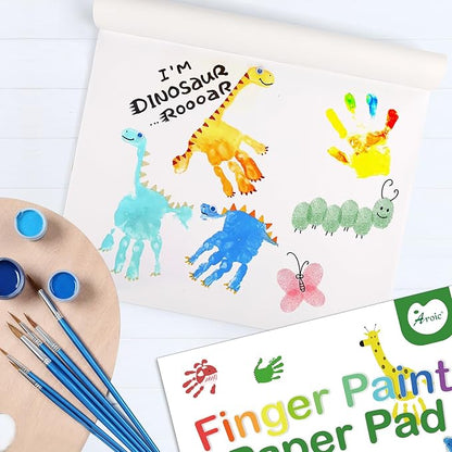 AROIC 36 Sheets Finger Paint Paper 11 x 14 inches, Paint Pad for Kid, Fingerpaint Paper For Toddlers And Kids, Toddlers Art Supplies, Art Painting Pad Set for Finger Painting, Drawing