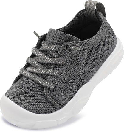 JIASUQI Toddler Shoes for Boys Girls Slip on Sneakers Wide Toe Walking Shoes Toddler Sock Shoes