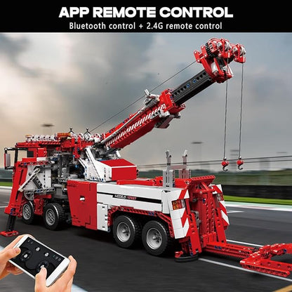 Mould King 17027 Road Rescue Vehicle Building Block Kits, MOC Building Blocks Set to Build, Gift for Age 14+/Adult Collections Enthusiasts (4883 Pieces with Motor/APP Remote Control)