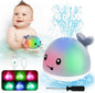 Toddla Whale Bath Toy Sprinkler - Light Up Bath Toys for Kids Ages 1-3 | Infant Baby Toys 6-12-18 Months | Toddler Bathtub Pool Water Table Toys | 1 2 3 Year Boys Girls Gifts | 1st Birthday Gifts