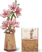 3D Flower Wooden Puzzles for Adults-Sakura, DIY Wooden Flowers Model Kit Building Set Crafts for Adults to Build, Botanical Collection/Ideal Creative Gift Ideas/Housewarming (113PCS)