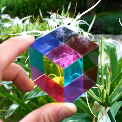 CMY Mixing Color Cube, 50mm (2 inch) Colorful Acrylic Prism for Desktop Decoration, Scientific & Educational Toys Gift for Kids, 5cm