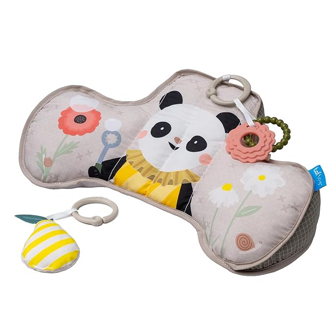 Taf Toys Tummy Time Toys Ergonomic Cushion & Teether for Infant Newborn Supportive Baby & Neck Strengthening Develops Muscles for Crawling Montessori Sensory Toy Tummy Time Toys 0-6 Months