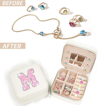 Travel Jewelry Case - Mother's Day Gift for Mom, Daughter, Wife, Sister, Her - Birthday, Mother-in-Law, Mama Gift Idea | Cream, M