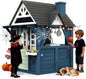 Kids Playhouse Outdoor,Wooden Play House Playset for Kids, Large, Sturdy, Realistic Design with Kitchen, Doorbell, Flower Pot, Stove, Sink & Clock, Perfect for Kid Ages 3-8 (Blue)