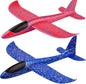 BooTaa 2 Pack Airplane Toys, 17.5" Large Throwing Foam Plane, 2 Flight Mode Glider, Flying Toy for Kids, Birthday Gifts for 3 4 5 6 7 8 9 10 11 12 Year Old Boys Girls, Outdoor Sport Toys Party Favors