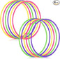 Sratte 8 Pcs Color Hoop Detachable Adjustable Hoop Exercise Ring Plastic Toys for Teens Games Gymnastics Dog Agility Equipment Party Decor, 4 Colors