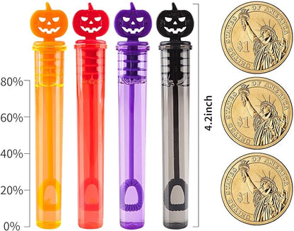 80PCS Halloween Party Favor, Bubble Wands for Kids, Trick or Treat Toys, Goodies Bag Fillers, Pinata Fillers, Mini Bubble Wands for Party