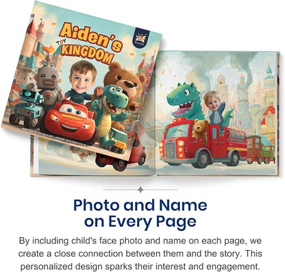 ELFINK Personalized Children Story Books - Toyland Adventure - Customized Name & Photo - Baby Gifts - Children Bedtime Story (Soft Cover)